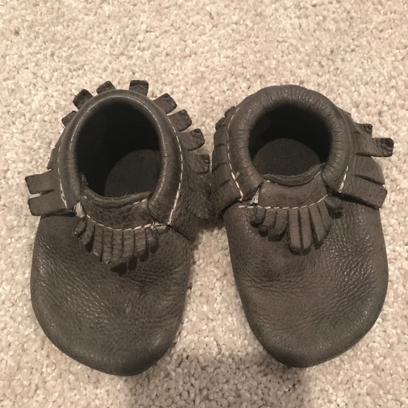 Cobalt Blue lulu moccs Genuine Leather Baby Toddler Moccasins Crib Shoes